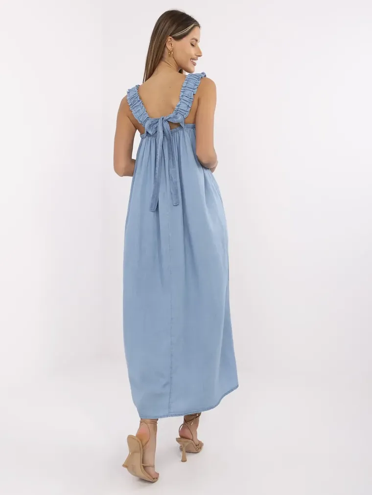 Sukienka jeansowa damska, niebieska, Italy Moda