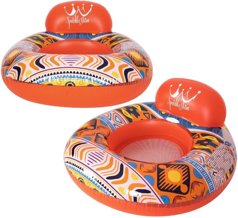 Sun Club, dmuchany fotel do pływania, boho, 93-40 cm