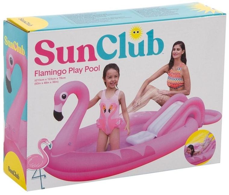 Sun Club, plac zabaw dmuchany, flaming, 213-123-78 cm