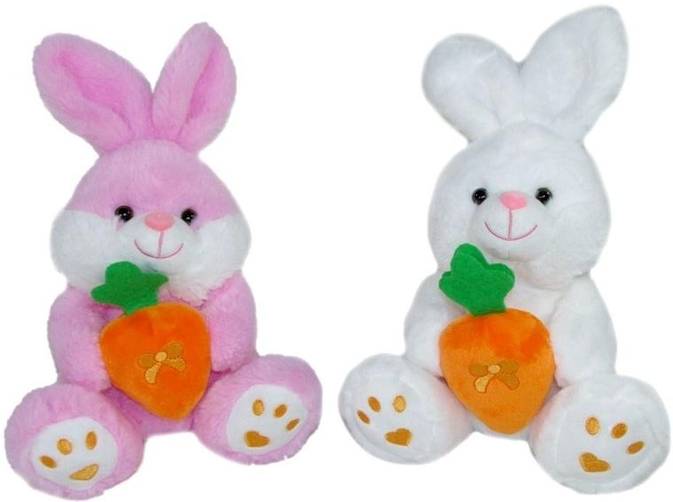 Sun-Day, Króliczek z marchewką, maskotka, 20 cm, 1 szt.