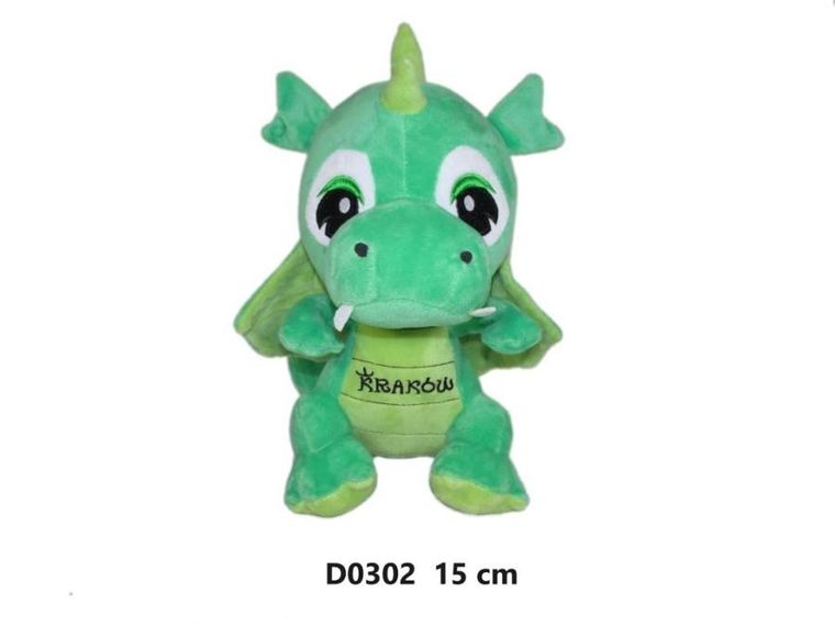 Sun-Day, Smok "Kraków", maskotka, jasny zielony, 15 cm