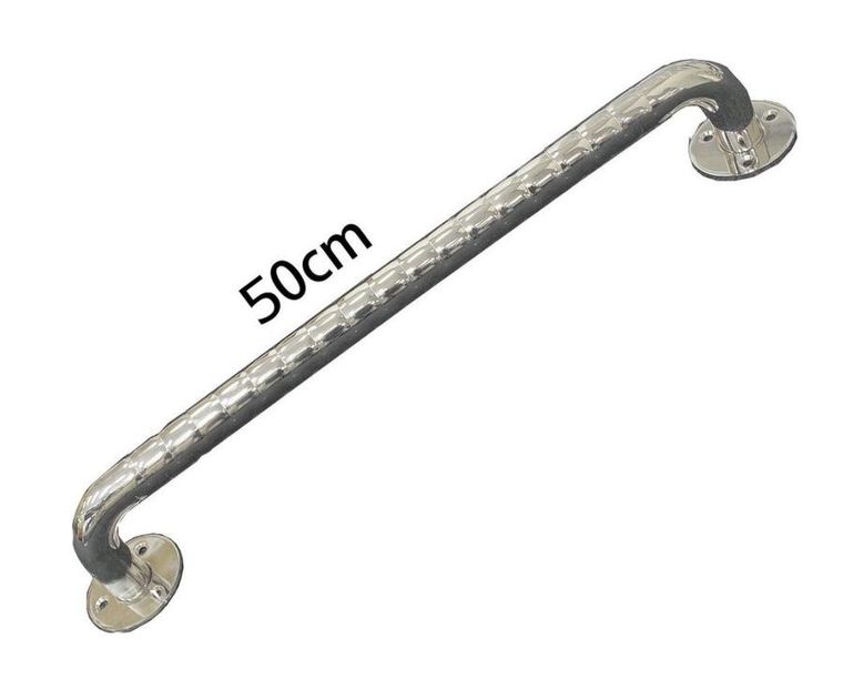 Sundo, poręcz łazienkowa, stal nierdzewna, karbowana, 50 cm