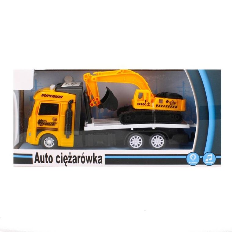 Swede, ciężarówka, pojazd budowlany ze światłem i dźwiękiem