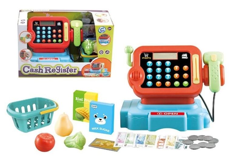 Swede, kasa sklepowa z kalkulatorem i akcesoriami