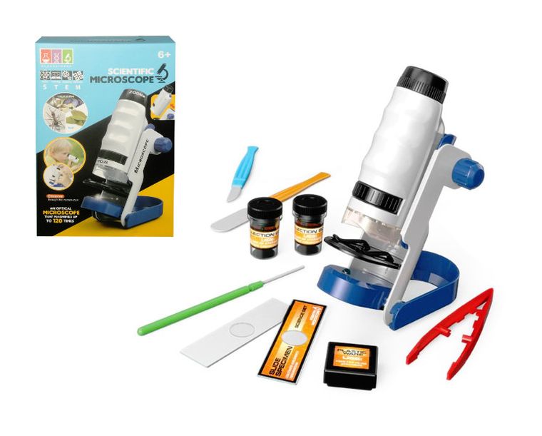 Swede, mikroskop z akcesoriami