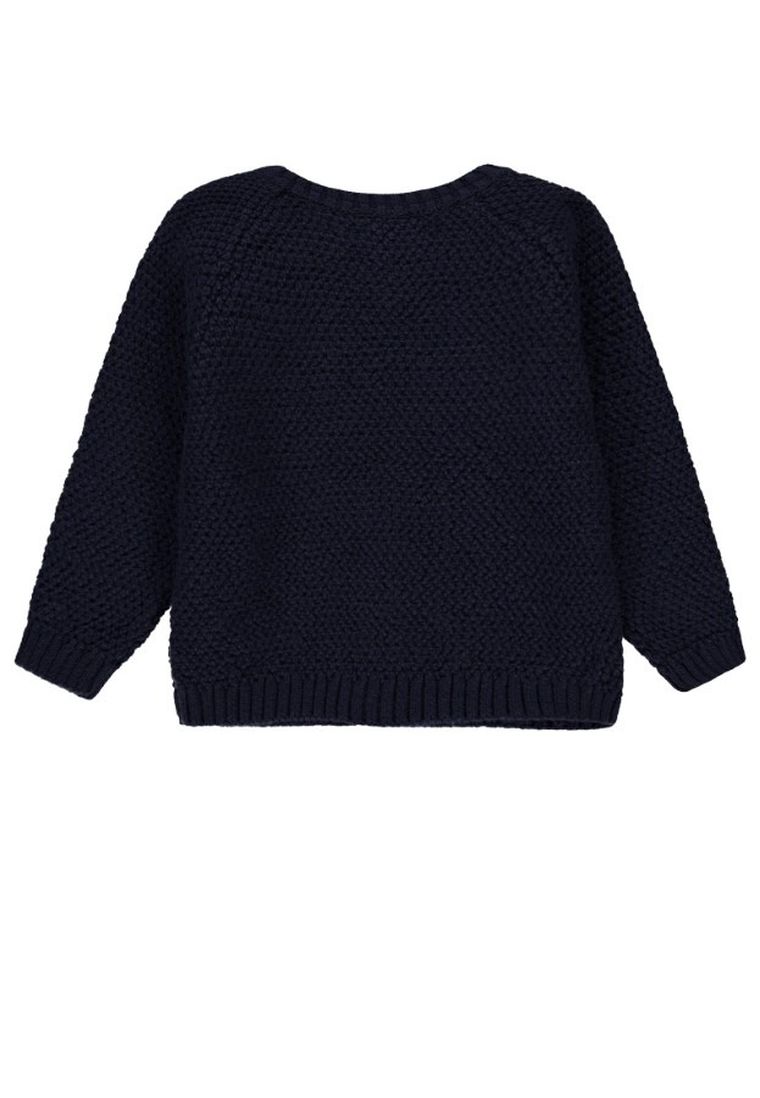 Sweter chłopięcy, rozpinany, granatowy, Kanz