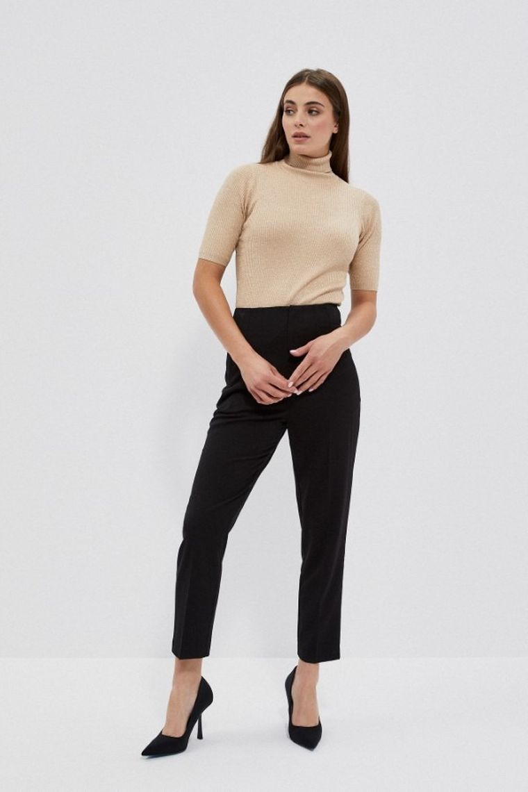 Sweter damski, beżowy, Moodo