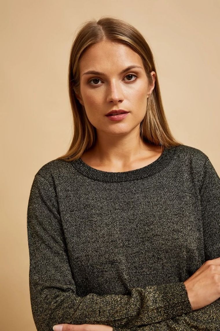 Sweter damski, czarny, Moodo