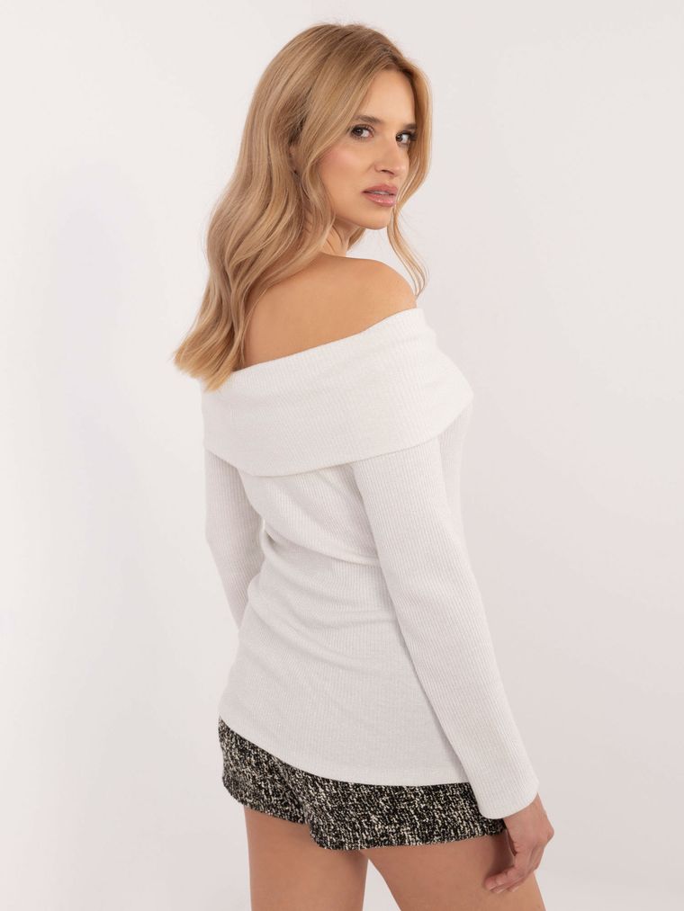 Sweter damski, ecru, Italy Moda