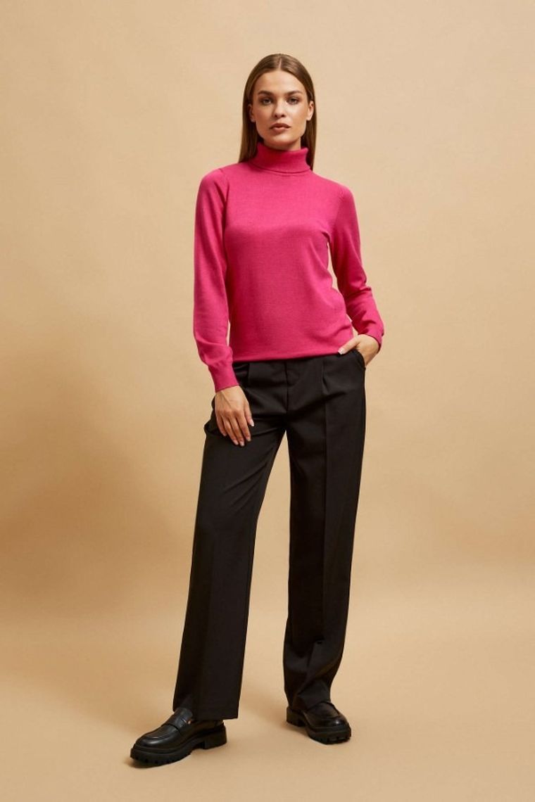 Sweter damski, różowy, Moodo