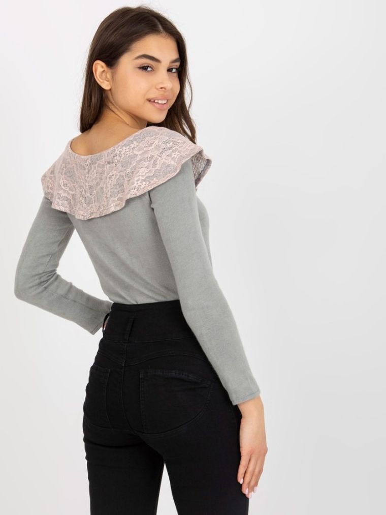 Sweter damski, szary, Lakerta