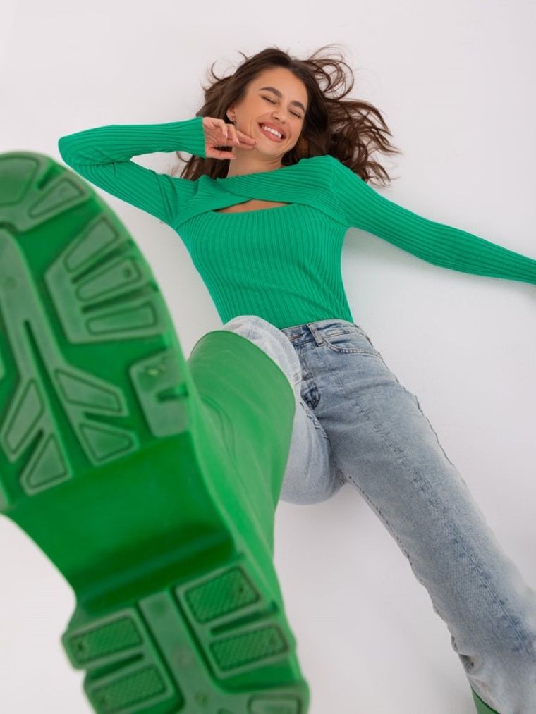 Sweter damski, zielony, P-M