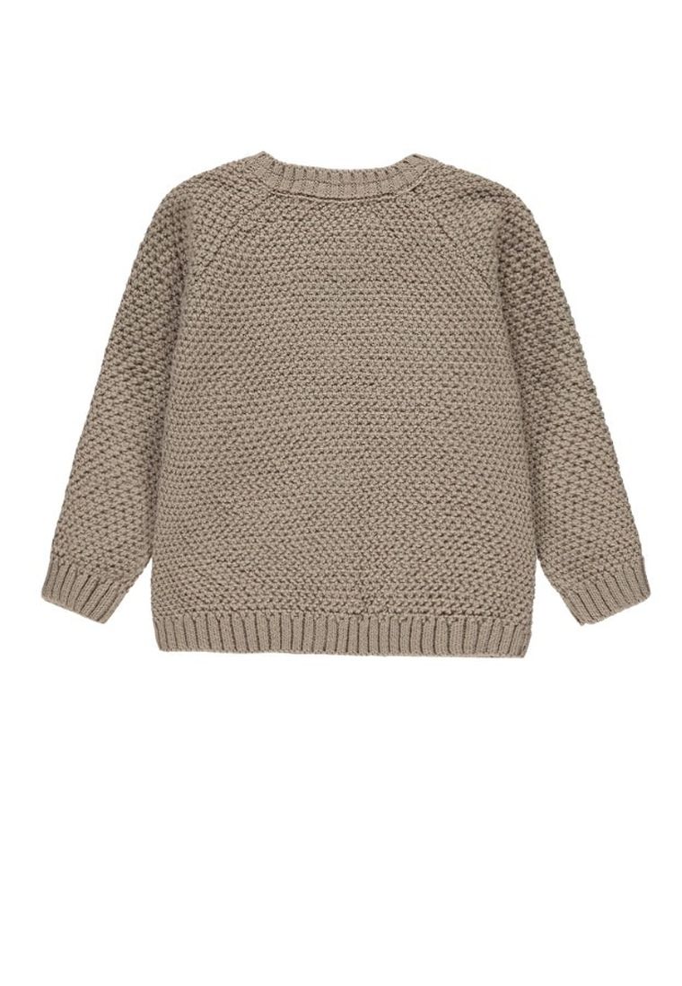 Sweter dziewczęcy, rozpinany, beżowy, Kanz