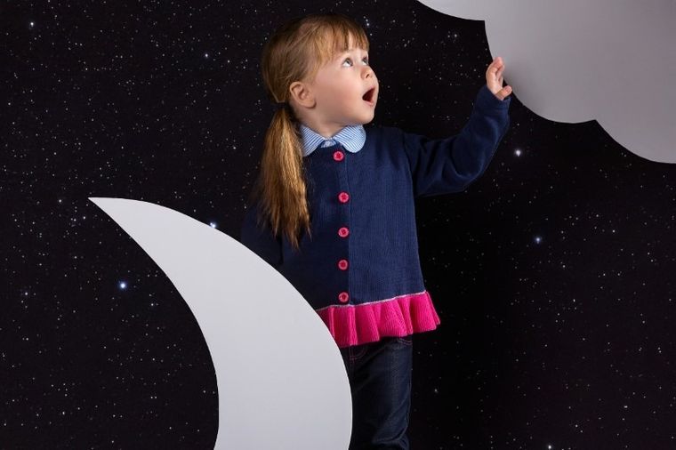 Sweter dziewczęcy, rozpinany, granatowy, Eevi