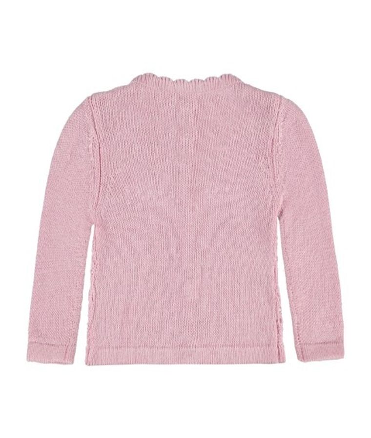 Sweter dziewczęcy, rozpinany, różowy, Kanz