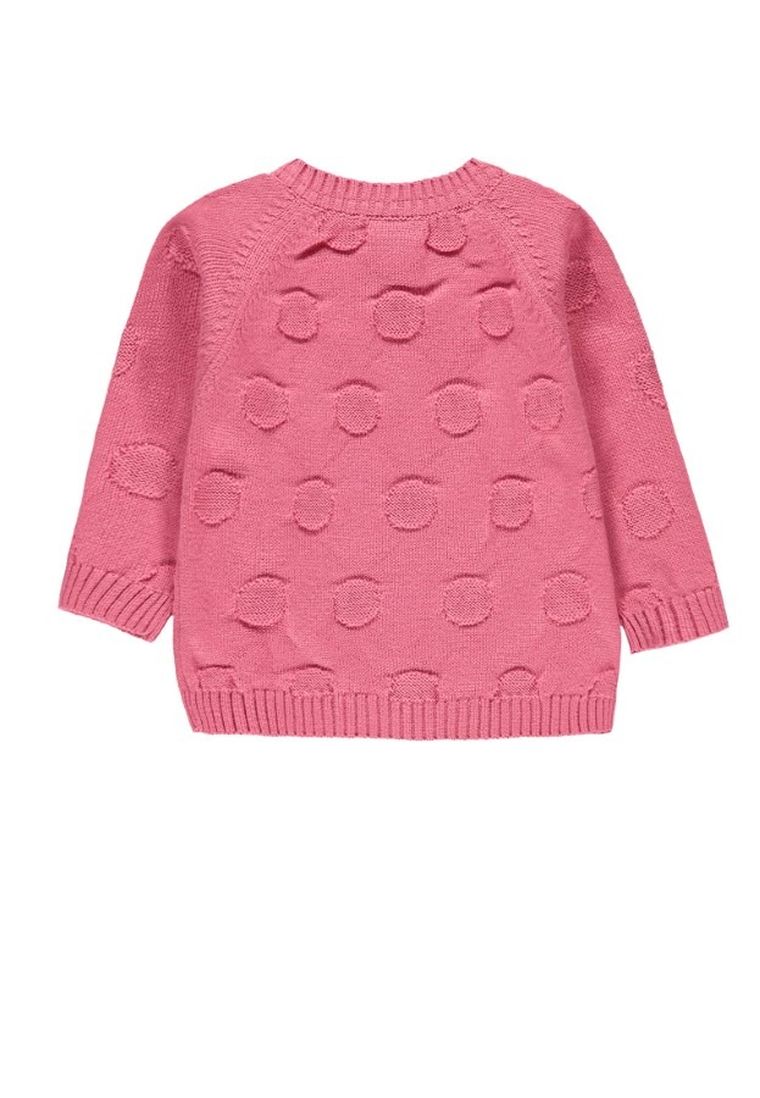 Sweter dziewczęcy, rozpinany, różowy, Kanz