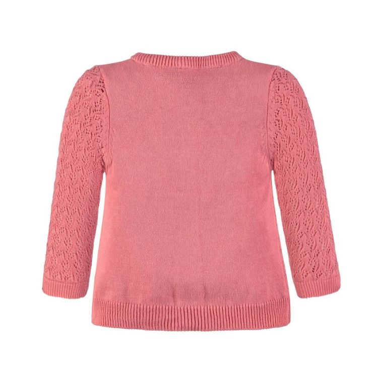 Sweter dziewczęcy, rozpinany, różowy, Kanz