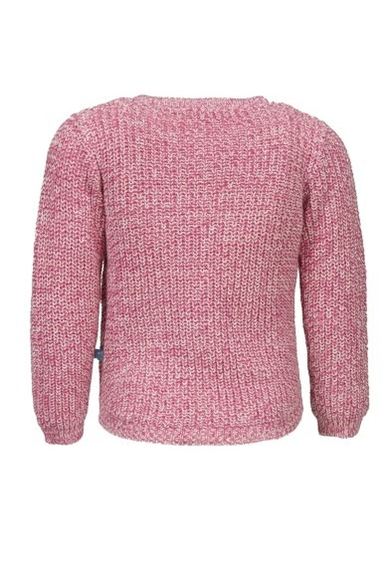Sweter dziewczęcy rozpinany, różowy melanż, Lief