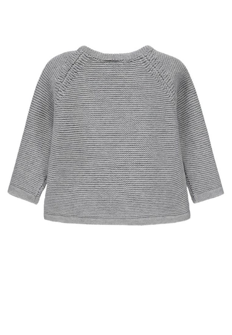 Sweter niemowlęcy, rozpinany, szary, Kanz