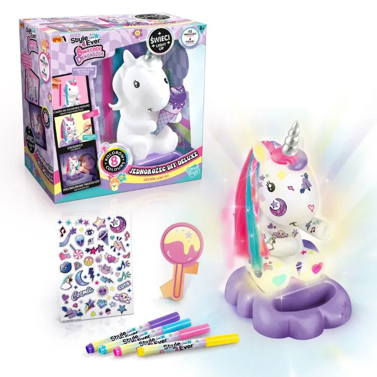 Świecące Dekorożce, Jednorożec DIY Deluxe, figurka do dekorowania