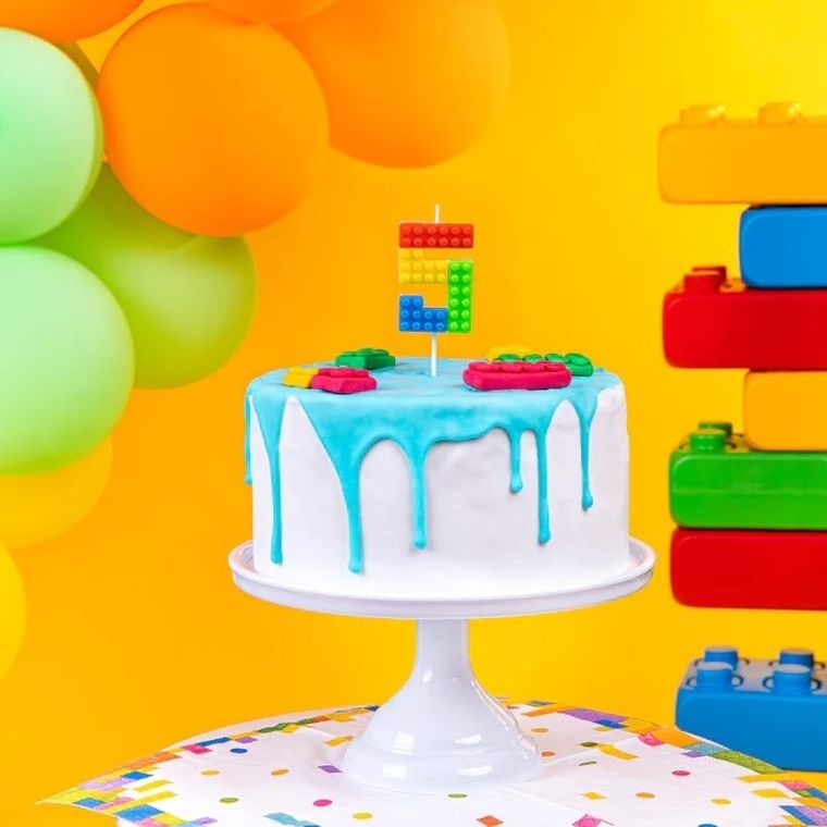 Świeczka, cyfra 5, klocki