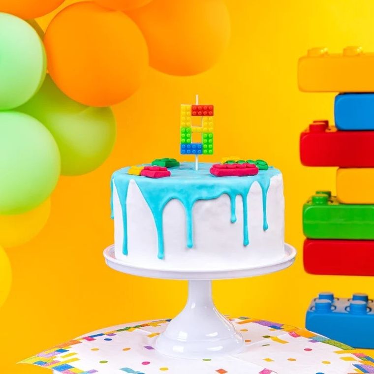 Świeczka, cyfra 8, klocki