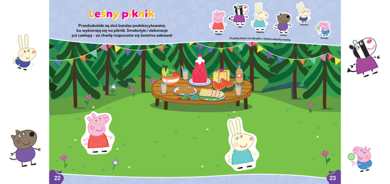 Świnka Peppa chce pomagać z naklejkami