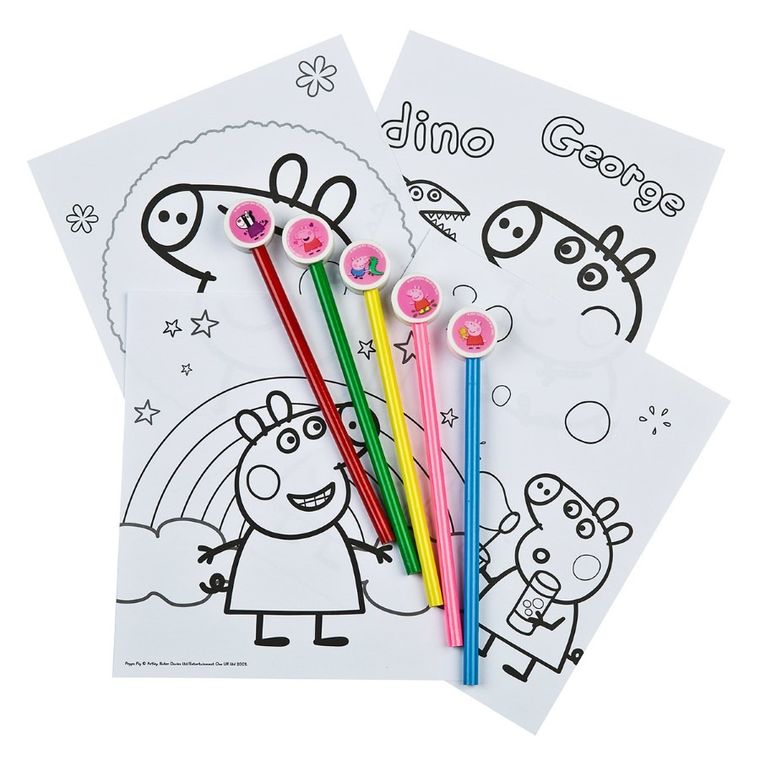 Świnka Peppa, kolorowanka, zestaw kreatywny