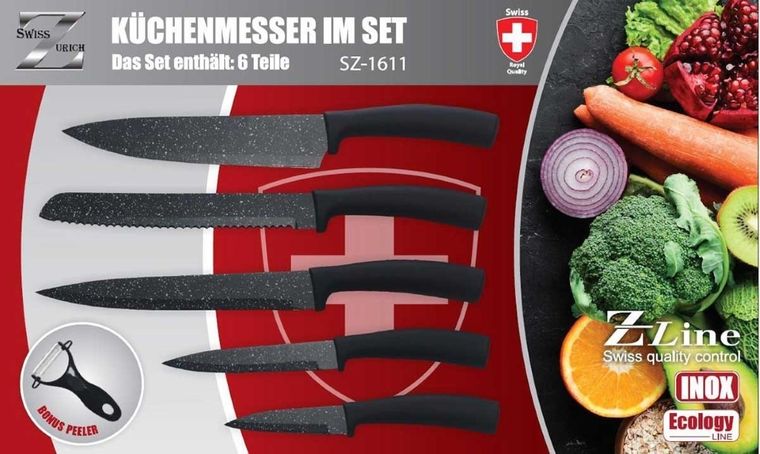 Swiss Zurich, 6-elementowy zestaw noży marmurkowych