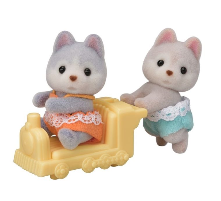 Sylvanian Families, Bliźniaki piesków Husky, zestaw figurek, 5638