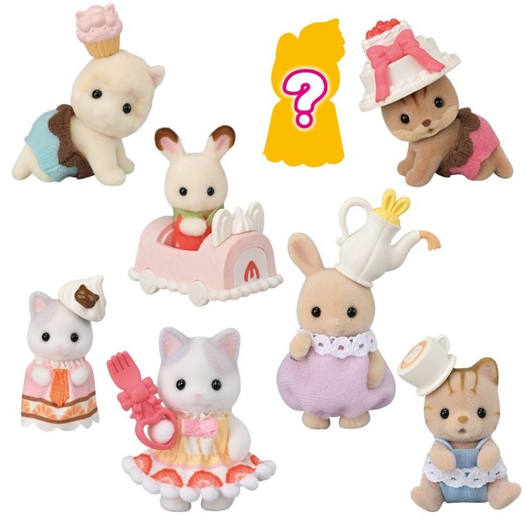 Sylvanian Families, Cake party, saszetka z figurką niespodzianką, 5765, 1 szt.