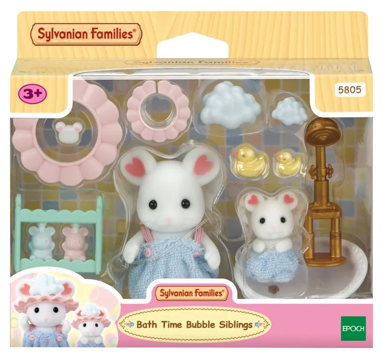 Sylvanian Families, Kąpiel z bąbelkami, zestaw z figurkami, 5805