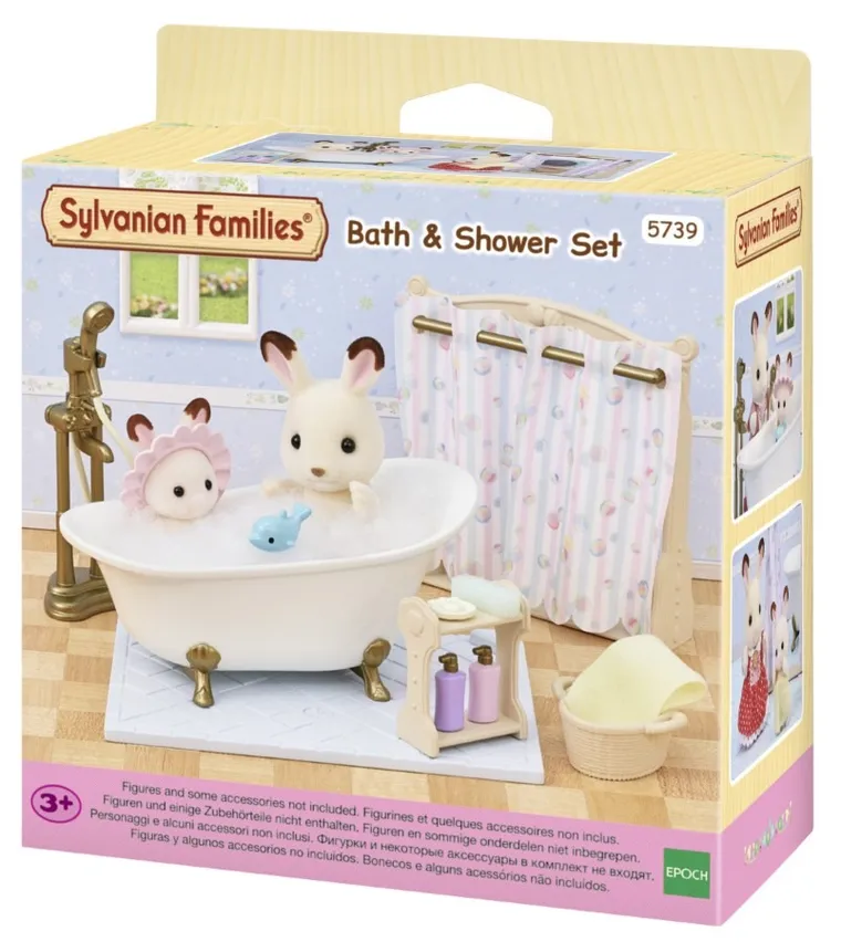 Sylvanian Families, Łazienka z wanną i prysznicem, zestaw akcesoriów, 5739
