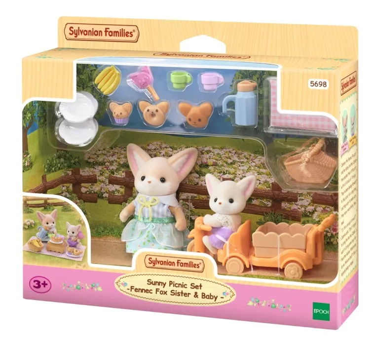 Sylvanian Families, Liski pustynne na pikniku, figurki z akcesoriami, 5698