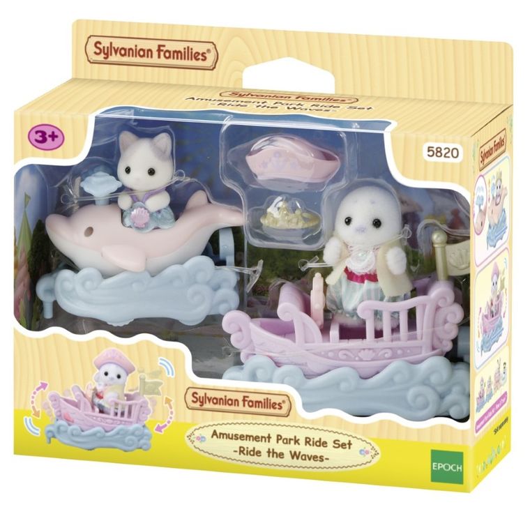Sylvanian Families, Morskie pojazdy w parku rozrywki, zestaw z figurkami, 5820