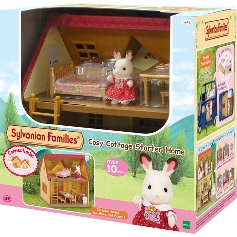 Sylvanian Families, Przytulny domek wiejski, zestaw startowy z figurką, 5242/5303