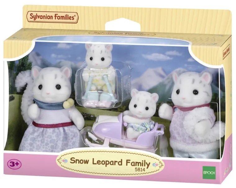 Sylvanian Families, Rodzina Śnieżnych Leopardów, zestaw figurek, 5814