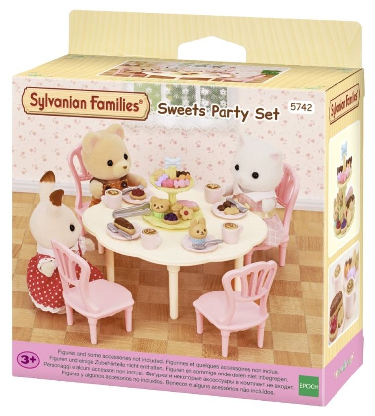 Sylvanian Families, Stół, krzesła i mnóstwo słodkości, zestaw z akcesoriami, 5742