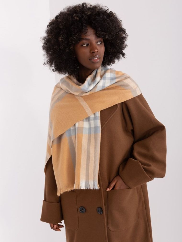 Szalik damski, beżowy, Italy Moda