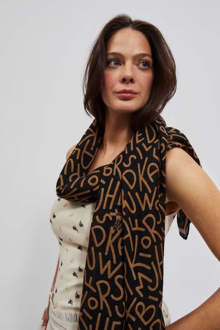 Szalik damski, beżowy, Moodo