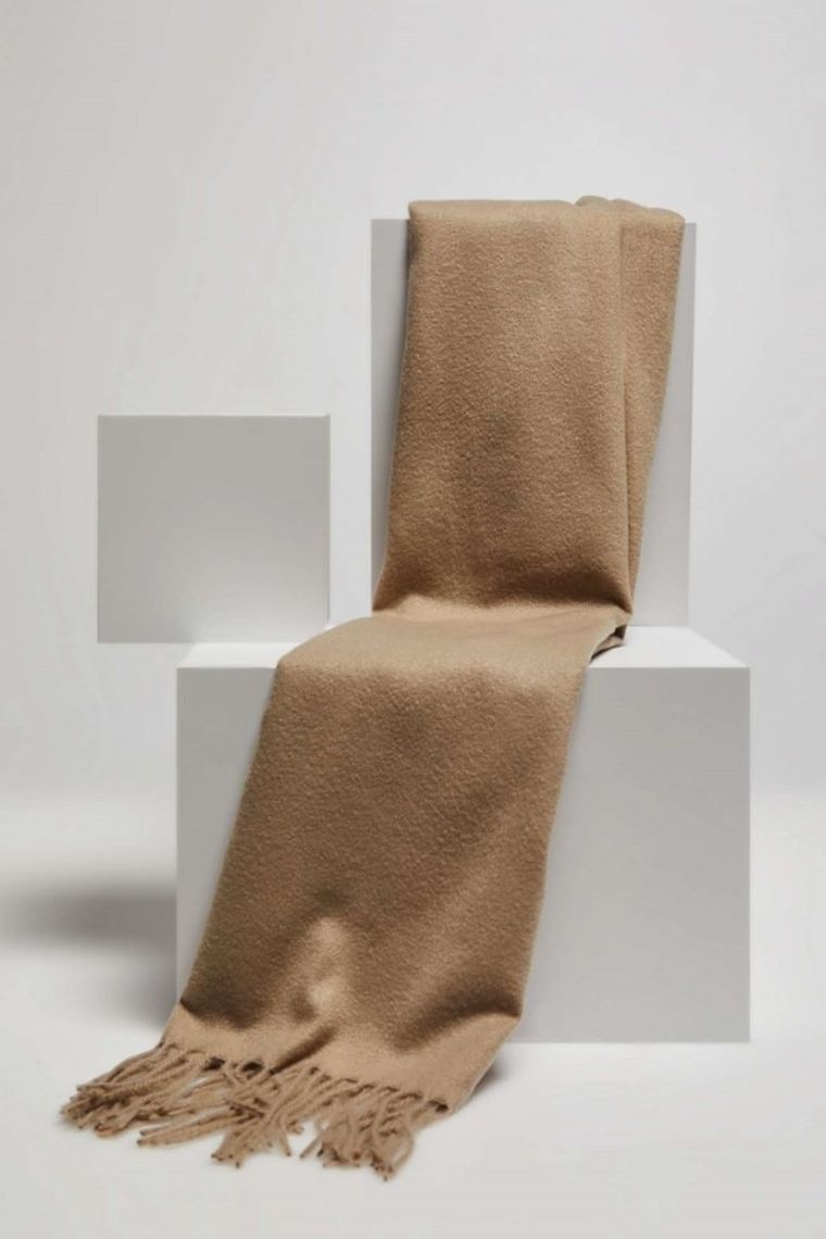 Szalik damski, beżowy, Moodo