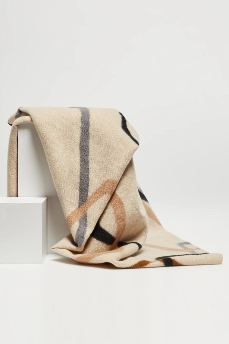 Szalik damski, beżowy, Moodo