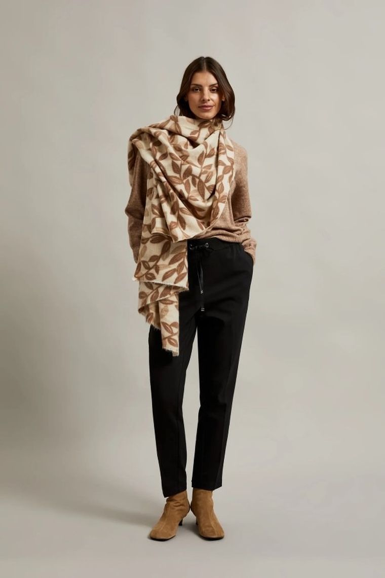 Szalik damski, beżowy, Moodo