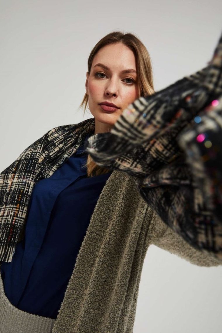 Szalik damski, czarny, Moodo