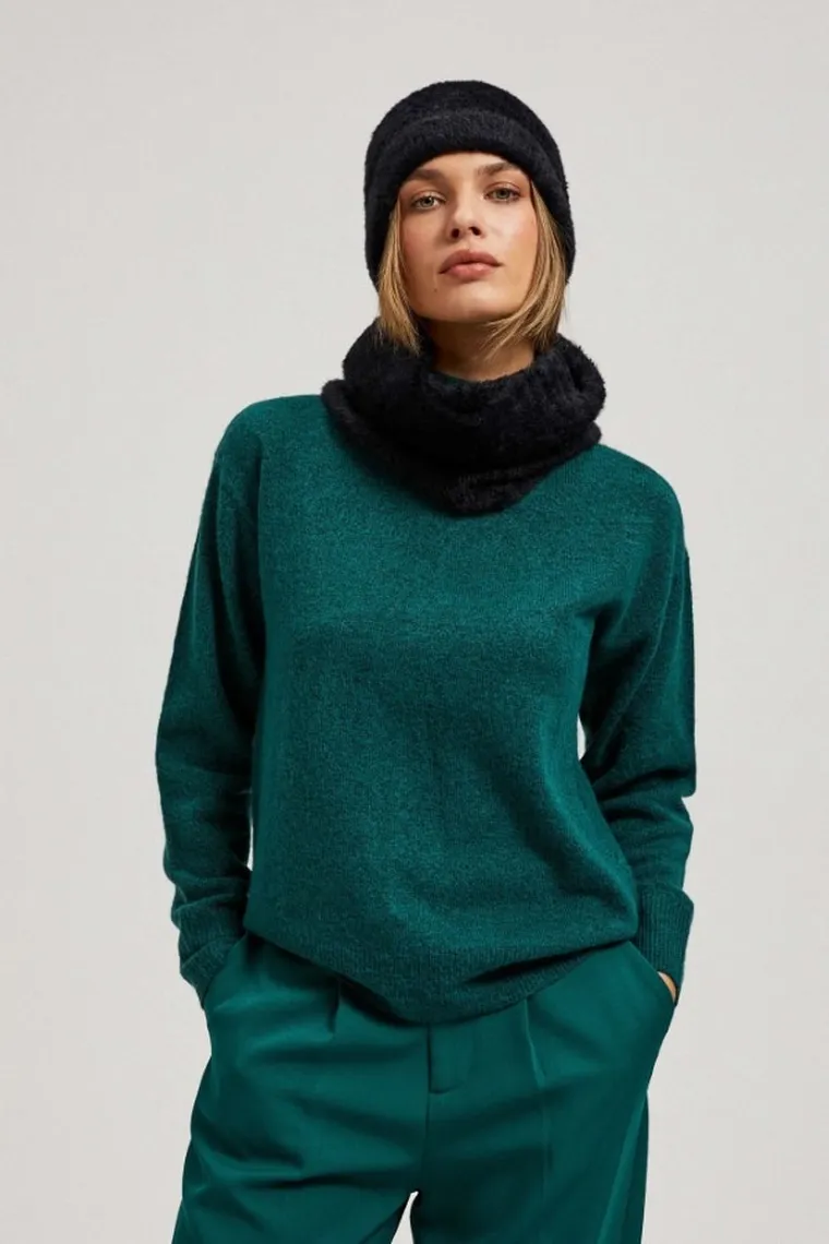 Szalik damski, czarny, Moodo