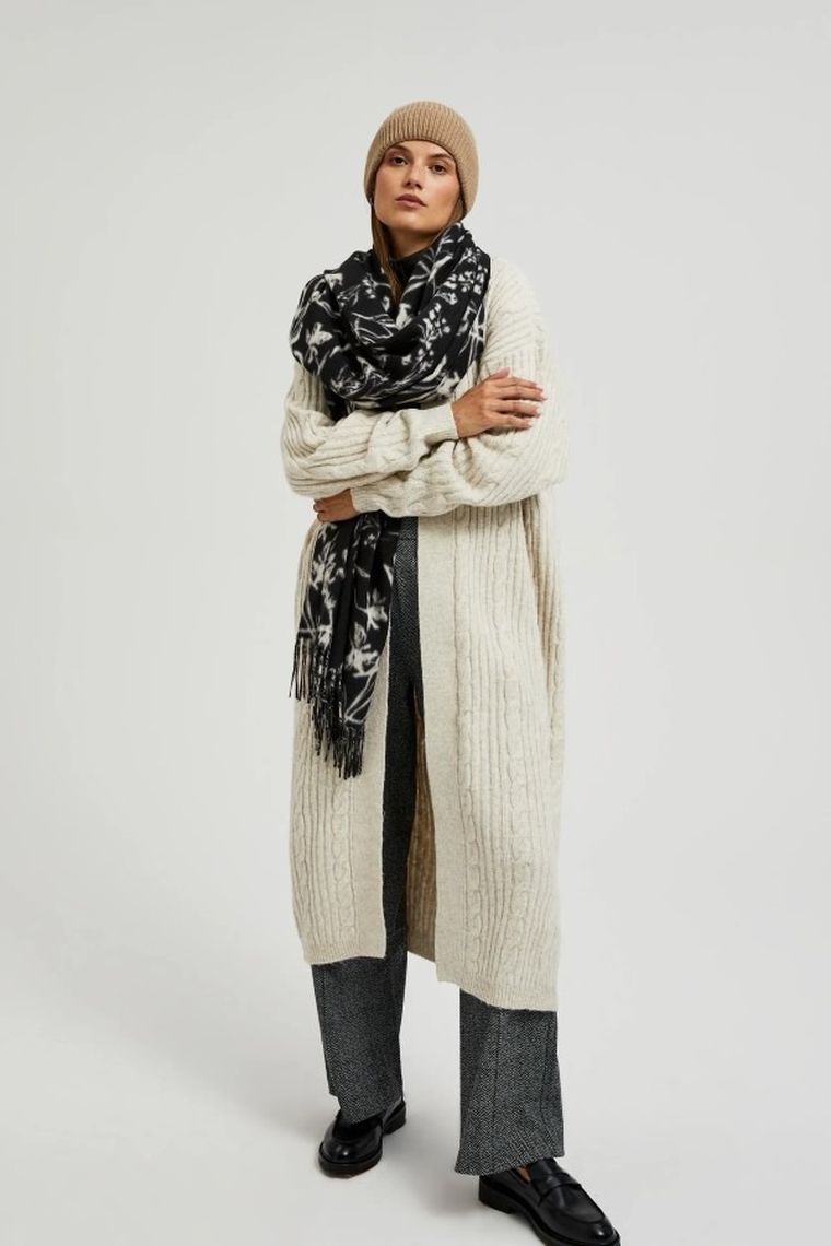 Szalik damski, czarny, Moodo