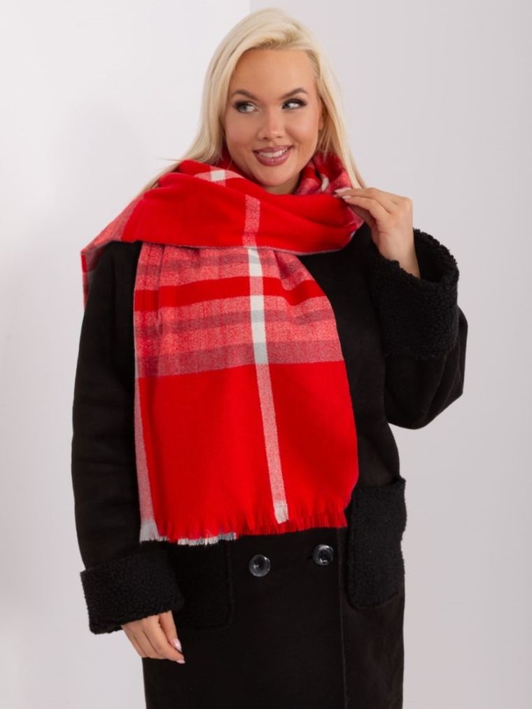 Szalik damski, czerwony, Italy Moda