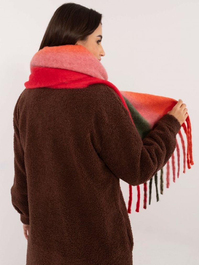 Szalik damski, czerwony, Italy Moda