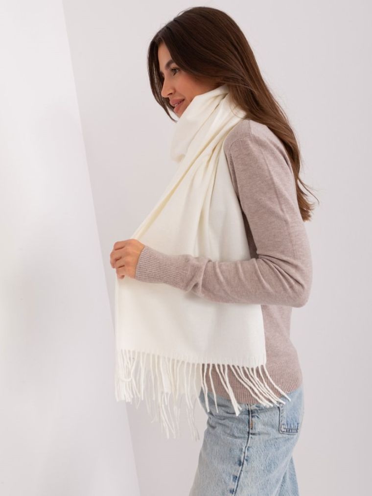 Szalik damski, ecru, Italy Moda