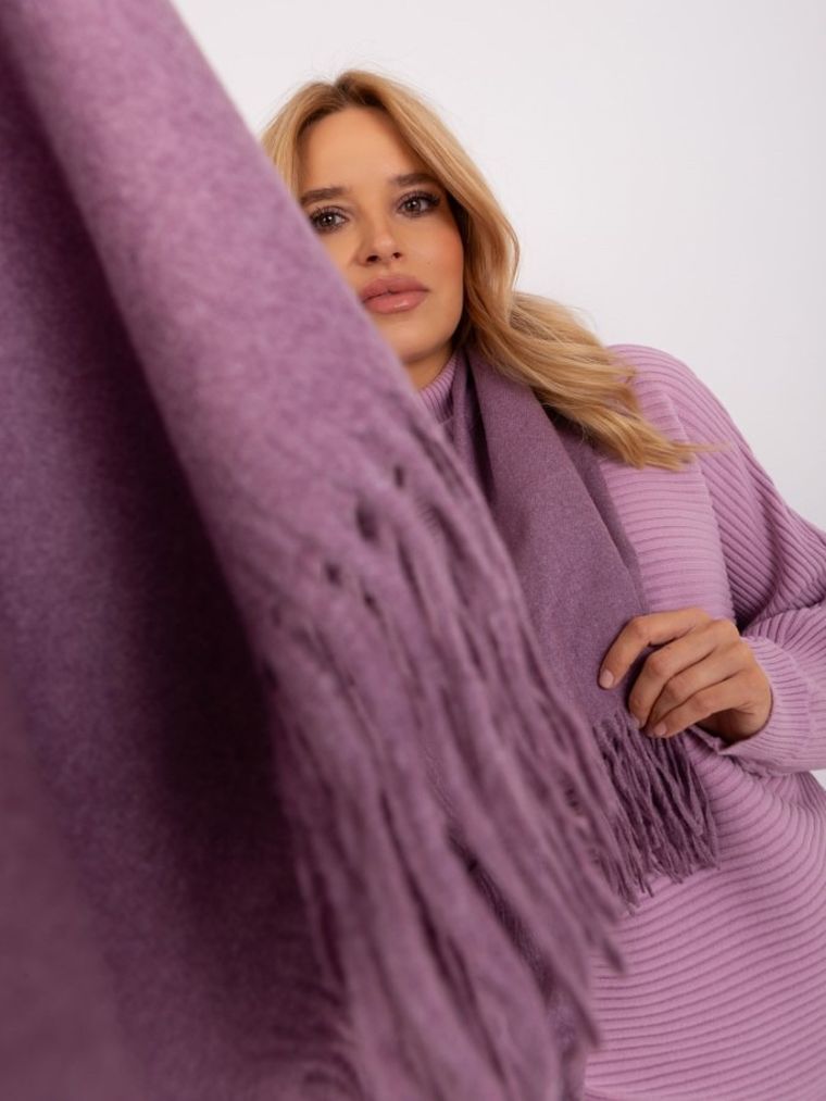 Szalik damski, fioletowy, Italy Moda